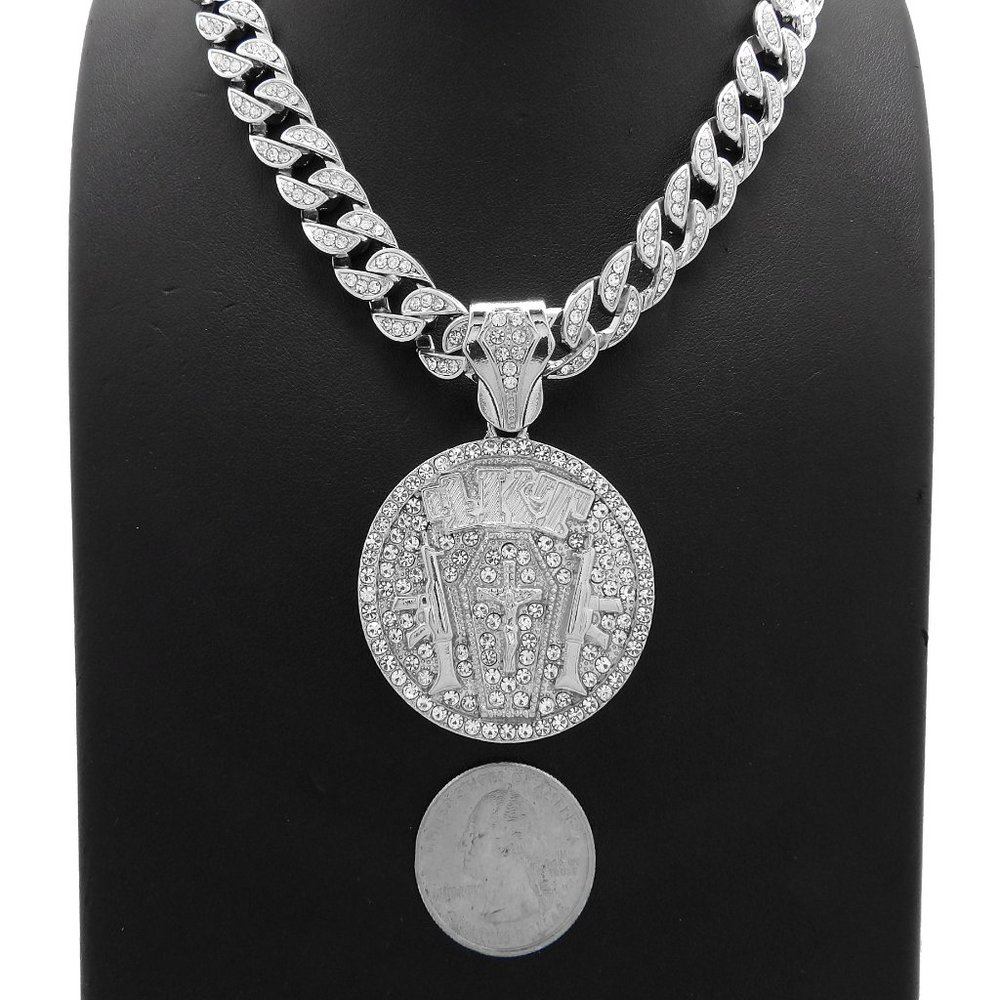 Hip Hop Ice NBA Young Boys 4KT Pendant Cuban Chain
